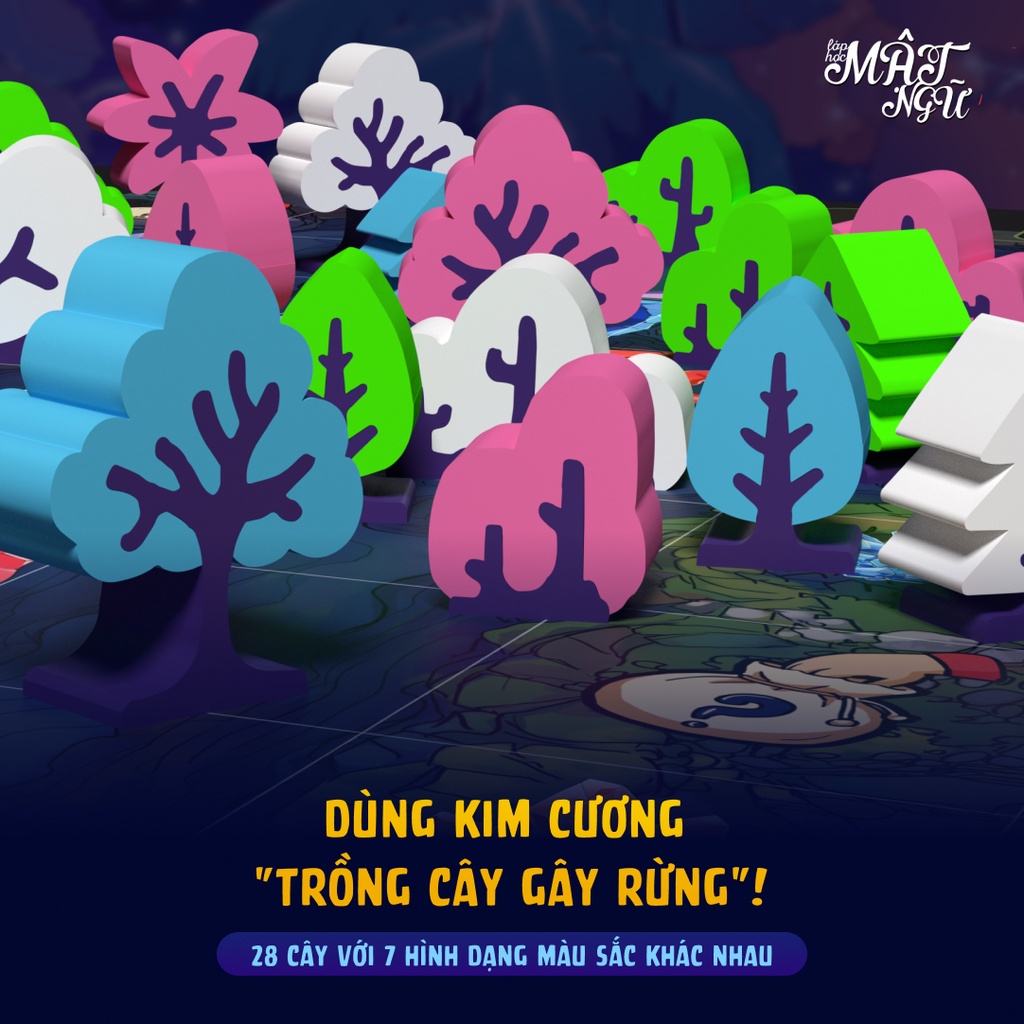 Board game Lớp Học Mật Ngữ - Khu Rừng Kim Cương - Board Game Hấp Dẫn