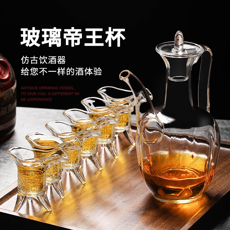 Ly thủy tinh uống rượu vang kiểu Trung Hoa cổ điển