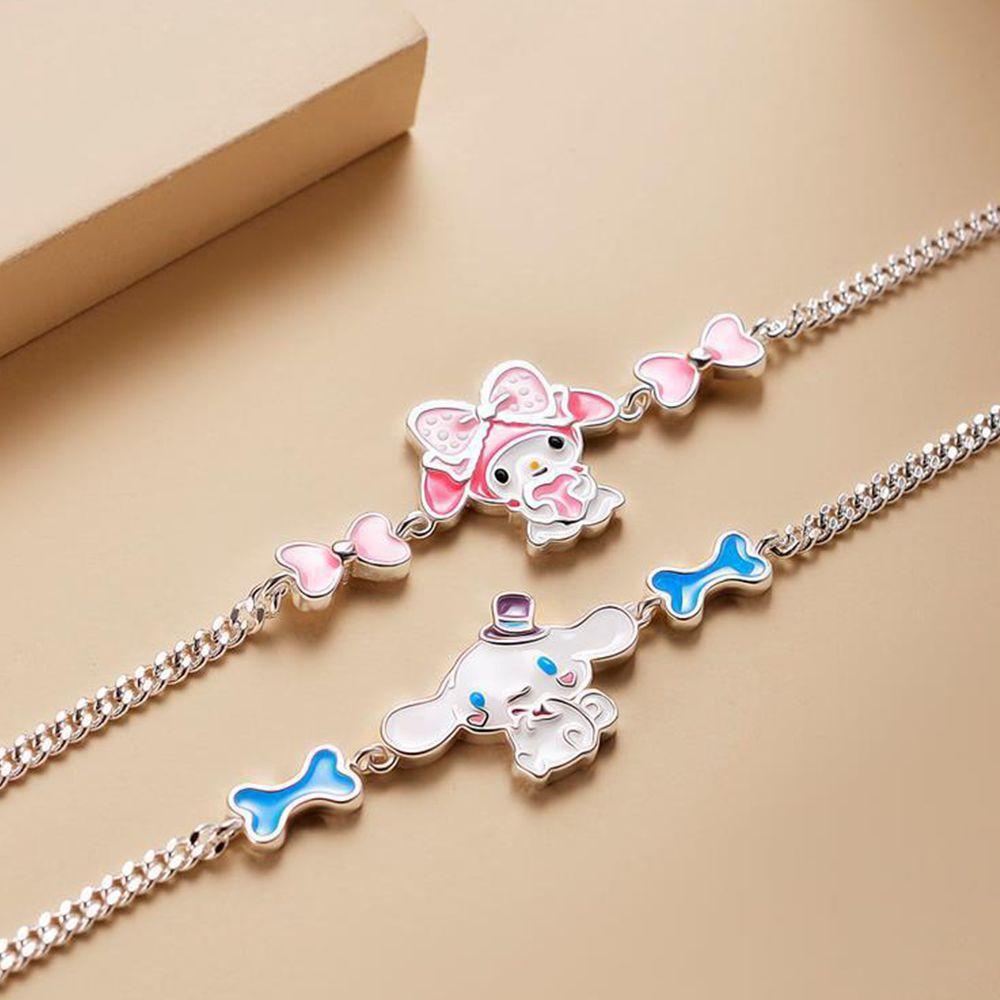 Vòng Đeo Tay Họa Tiết Hoạt Hình Melody Cún Cinnamon Thắt Nơ Dễ Thương Sáng Tạo