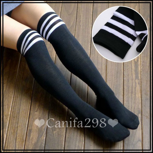 Set 2 Đôi Vớ Qua Gối Hàn Quốc - Tất qua gối - Tất Cosplay