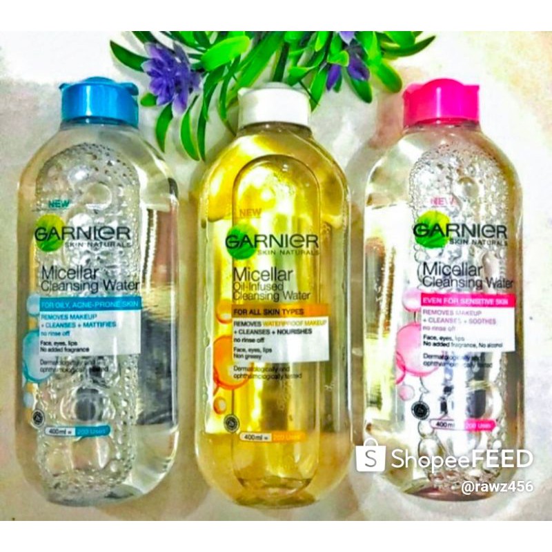 (hàng Mới Về) Nước Hoa Hồng / Xanh Dương Garnier Dung Tích 400ml