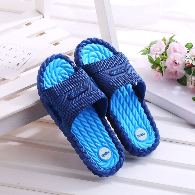 【Deodorant Soft Anti-Slip】Slippers Female Summer Home Massage Bathroom Indoor Couple Slipper Men and Women