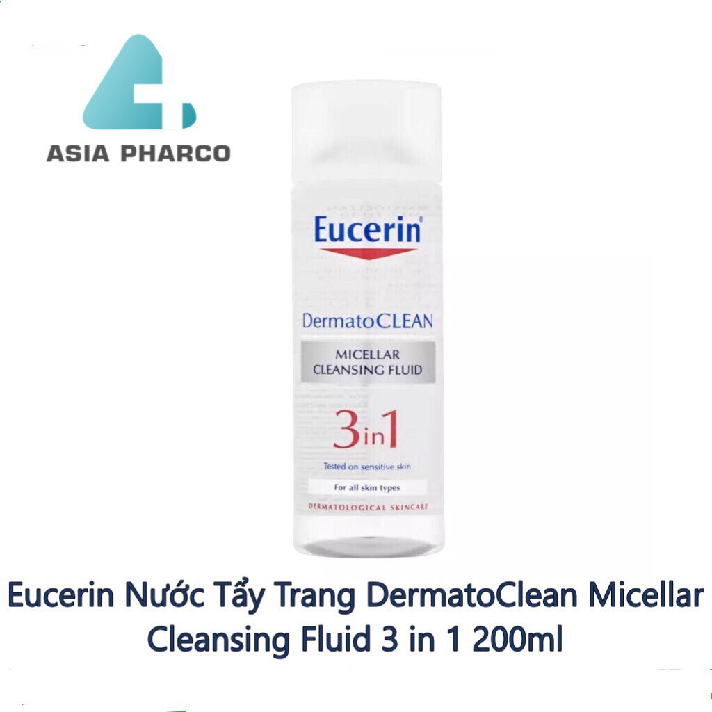 Eucerin Nước Tẩy Trang DermatoClean Micellar Cleansing Fluid 3 in 1 200ml