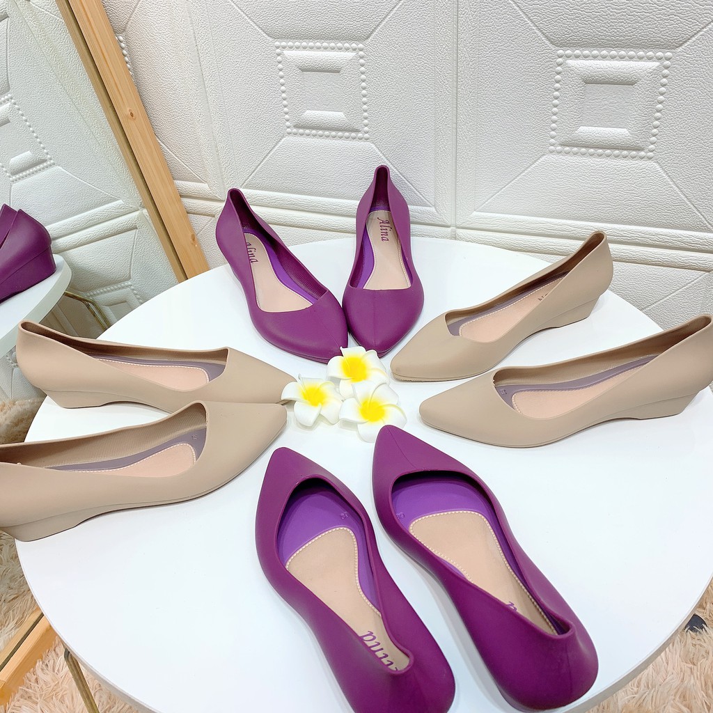 3L01 MS714 Giầy bệt nhựa dẻo siêu rẻ fashion giầy dép thể thao nữ đế cao su đi làm đi chơi trong nhà êm chân | BigBuy360 - bigbuy360.vn