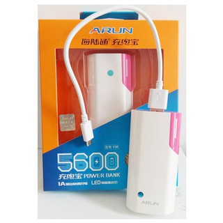 (CHUYÊN GIÁ SỈ) (CHUYÊN SỈ LẺ) Sạc Dự Phòng Arun 5.600maH FULLBOX (GIÁ RẺ) (SIÊU RẺ) (SALE)