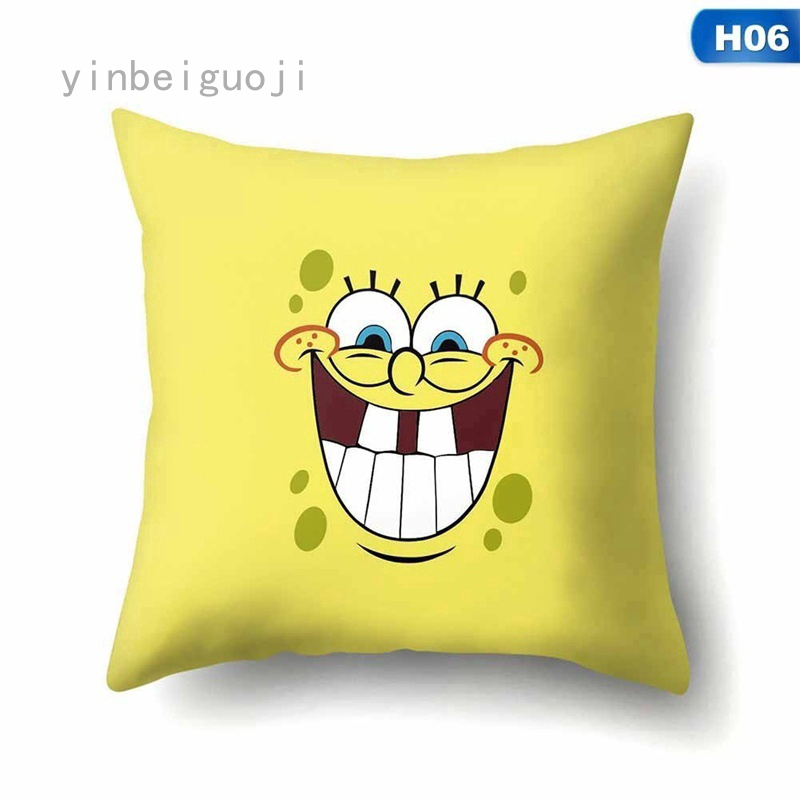 Vỏ Gối In Họa Tiết Hoạt Hình Spongebob 45x45cm / / 18x18 Inch