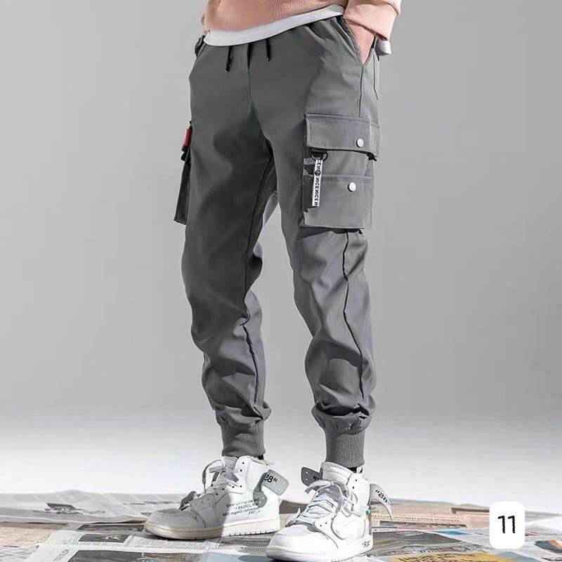 Quần jogger Kaki Thể Thao Ống Bó Lưng Thun Túi Hộp Co Giãn Nhiều Màu HU83