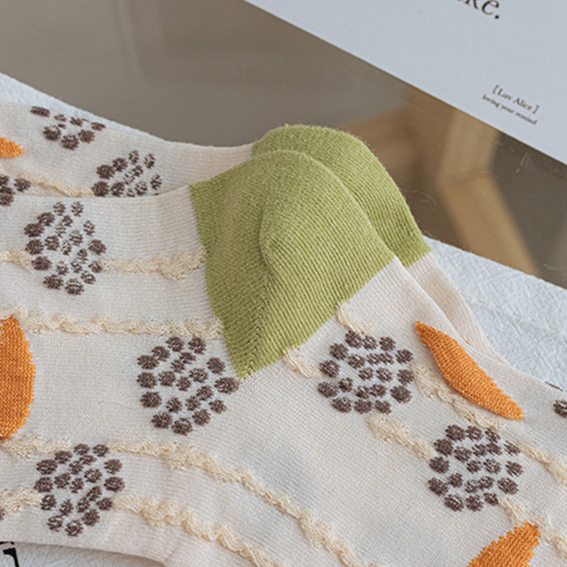 Xiangbao Vớ Cotton Nhún Bèo In Họa Tiết Hoa Nhiều Màu Sắc Phong Cách Harajuku Nhật Bản Cổ Điển Cho Nữ