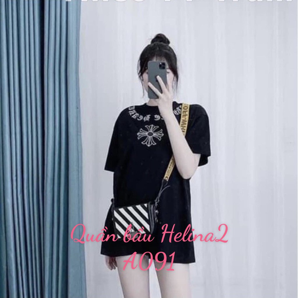 Áo thun nữ DÁNG RỘNG chất cotton giấu quần- Áo bầu bí bon chen thoải mái A091