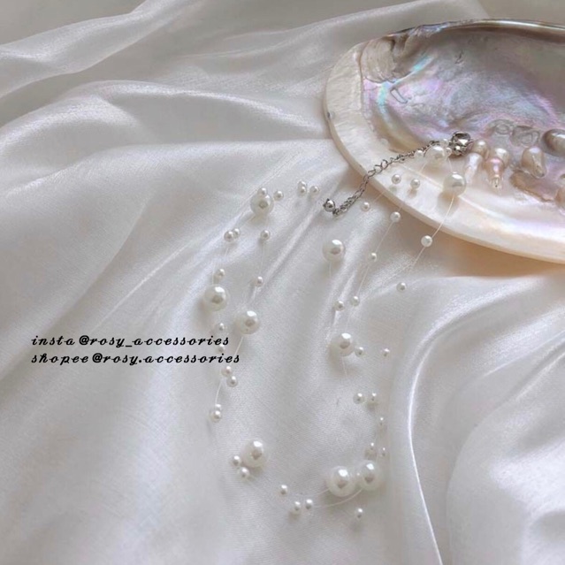 ROSY - DÂY CHUYỀN CHOKER NGỌC TRAI GIẢ BÁNH BÈO