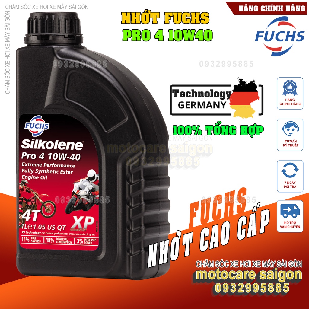 Nhớt FUCHS Silkolene pro4 10w40 ,Dòng nhớt được bán chạy nhất tại SHOP