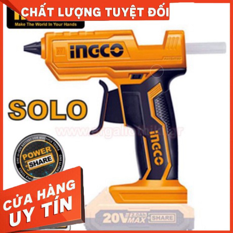 20V Súng bắn keo dùng pin INGCO CGGLI2001(không kèm theo pin và cục sạc) [bảo hành chính hãng]