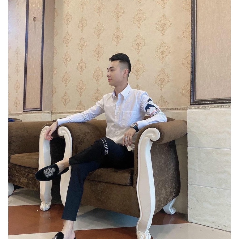 ÁO SƠ MI NAM PHỐI HỌA TIẾT THÊU PHONG CÁCH THỜI TRANG THỜI THƯỢNG