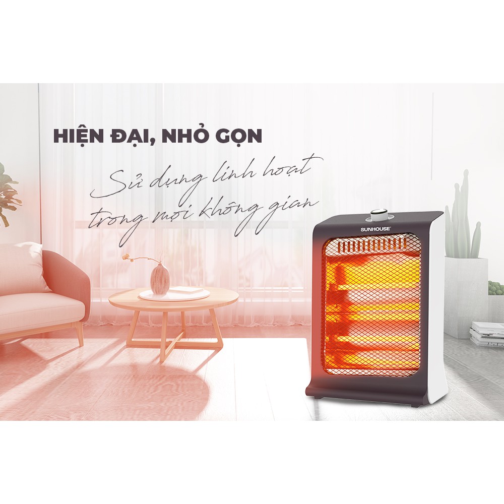 Sưởi điện hồng ngoại 2 bóng SUNHOUSE SHD7023 - Bảo hành chính hãng 12 tháng