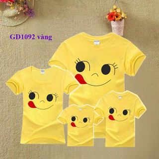 Áo thun gia đình mặt cười siêu đẹp