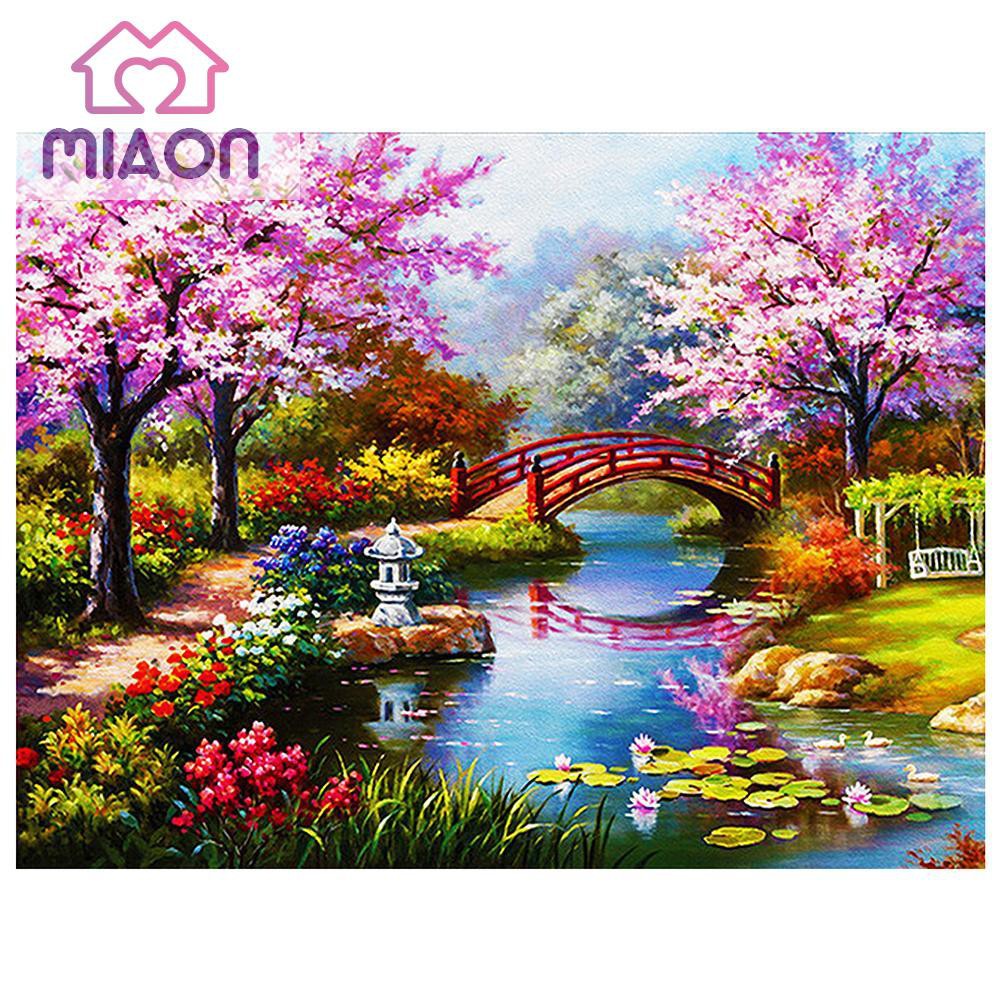 VAKIND Bộ Tranh Đính Đá 5d Tự Làm Hình Phong Cảnh 5d