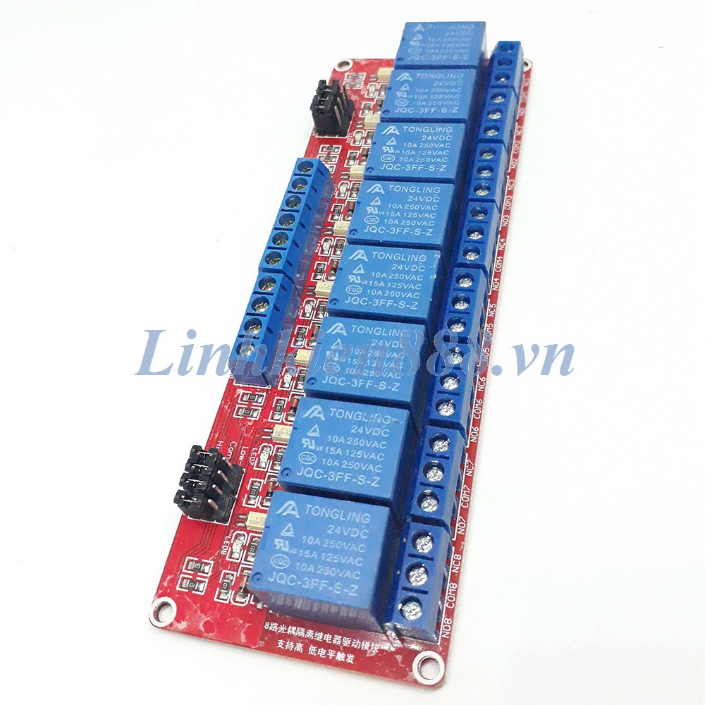 Module Relay 8 Kênh 24V-220V 10A Cách Ly Quang