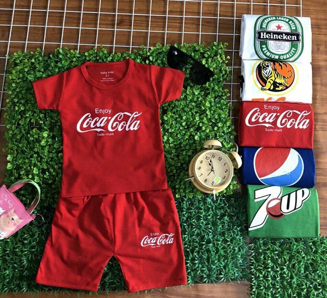 XẢ HÀNG BỘ BÉ TRAI THUN COTTON 4 CHIỀU MỀM MÁT CÓ TAY BỘ NƯỚC NGỌT SIZE 2-3T