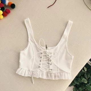 Áo croptop đan dây(kèm ảnh thật)CÓ SẴN