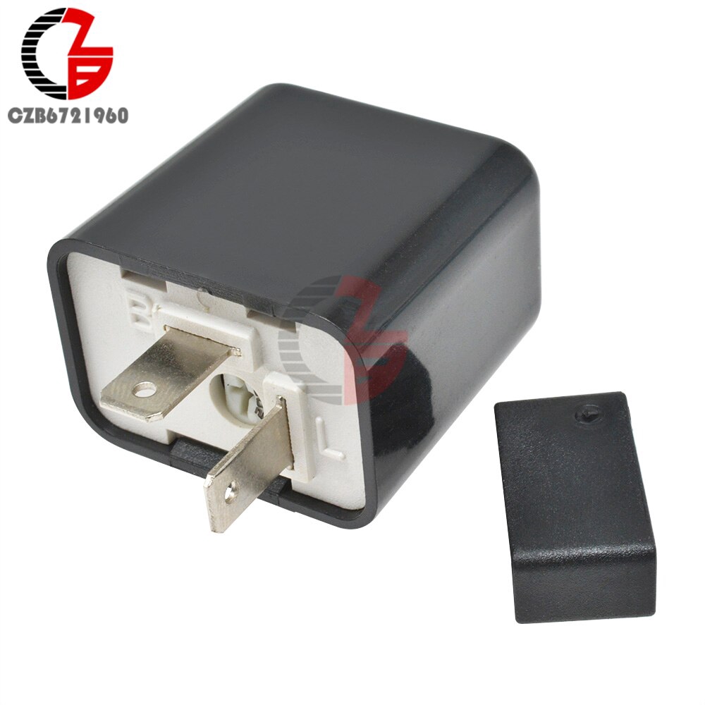 12V 2 Pin Adjustable Frequency LED Flashing Relay Turn Signal Blinker Indicator FM Flasher Relay for Car Motorcycle Motorbike | BigBuy360 - bigbuy360.vn