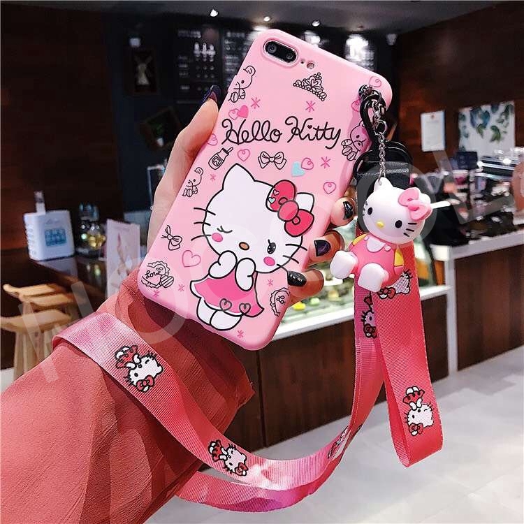 Ốp lưng Iphone mềm phong cách hoạt hình Hello Kitty cao cấp mới nhất 2021 cho 6/6s/Plus 7/8/Plus X/Xs XR Xs Max