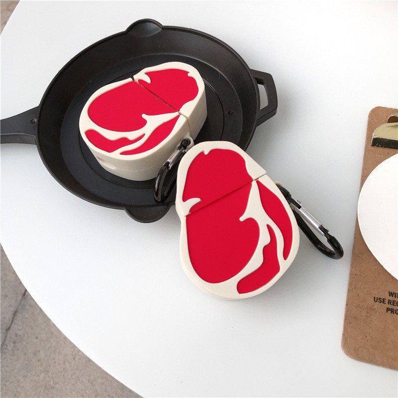 Bao Case Cho Airpods 1/ Airpods 2 Hình Miếng Thịt Bò.