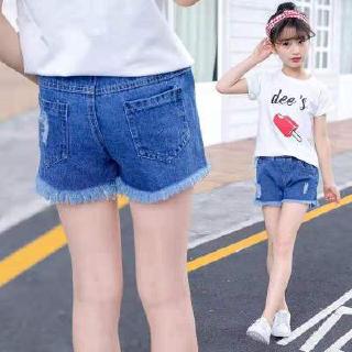 Quần Short Jean Thời Trang Hàn Quốc 2021 Cho Bé Gái