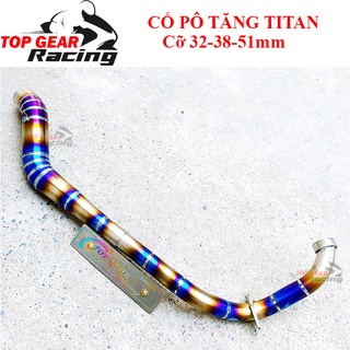 Cổ pô tăng titan 32 - 51mm cho xe 150cc