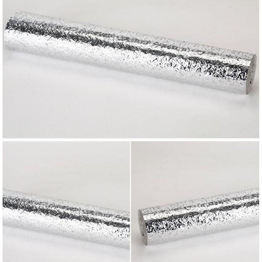 Miếng dán tường bằng lá nhôm tự dính chống thấm nước chống dầu dành cho trang trí nhà bếp