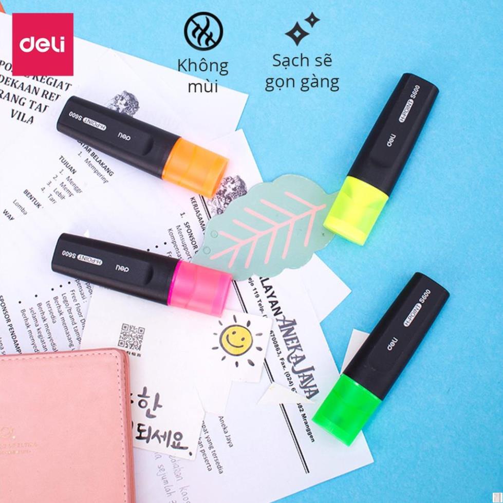 Bút nhớ dòng Deli - Bút dấu dòng - Bút highlight - 1/2 chiếc - ES600 - Deli