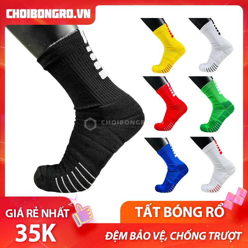 Tất bóng rổ chuyên dụng cổ cao - Đệm bảo vệ, chống trơn trượt, tạo độ êm, ôm chân - Mã RX-FOX #517