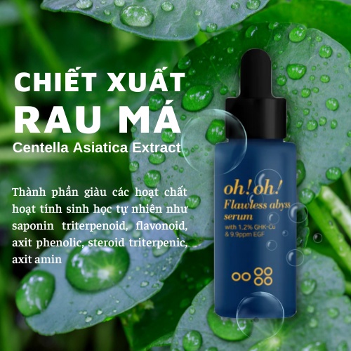 Tinh Chất Giảm Sẹo Lõm oh!oh! Flawless Abyss Serum (with 1.2% GHK-Cu &amp; 9.9ppm EGF) (20ml) | Chính hãng