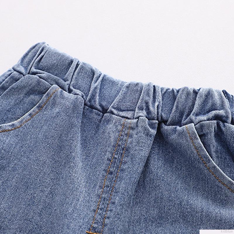 Bộ áo sơ mi tay dài in họa tiết và quần jean thời trang dành cho bé trai