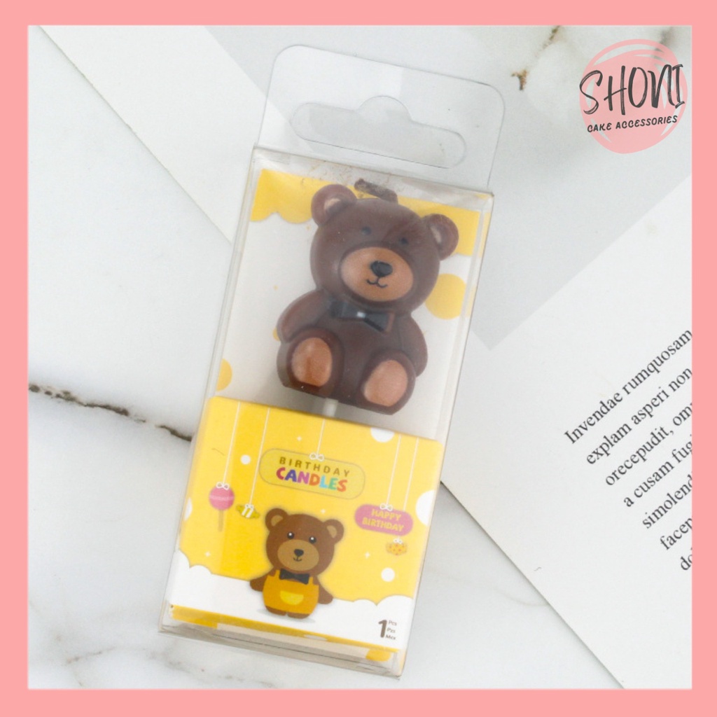 Nến Gấu Nhỏ Có Hộp Trang Trí Bánh Kem Sinh Nhật