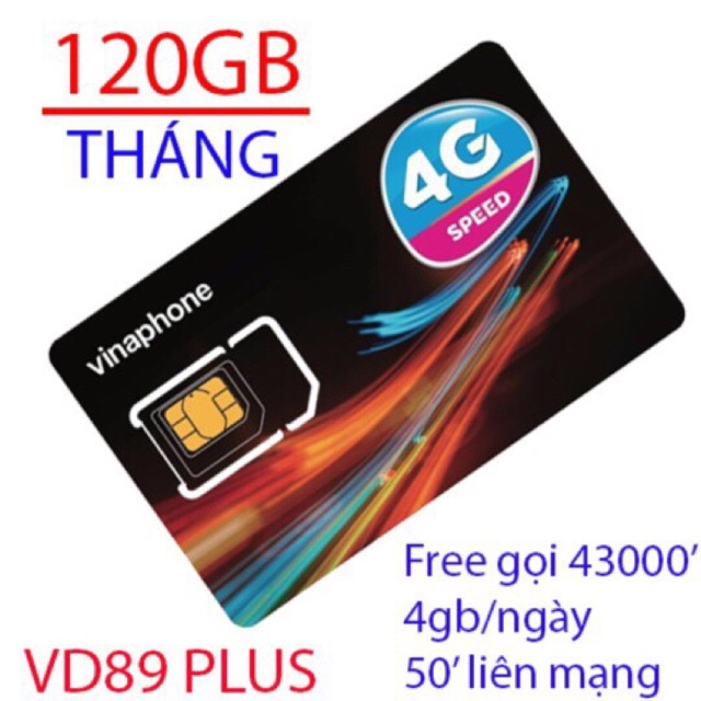 Sim 4G tốc độ cao Vinaphone VD89P