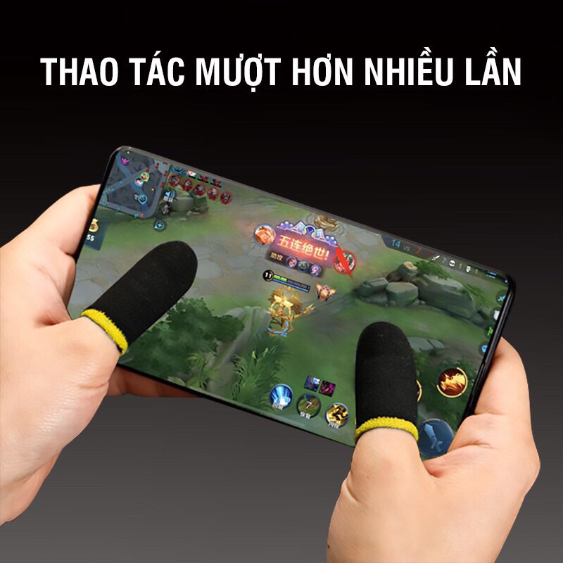 Set 2 găng bọc ngón tay chuyên chơi game chống đổ mồ hôi, cảm ứng mượt mà