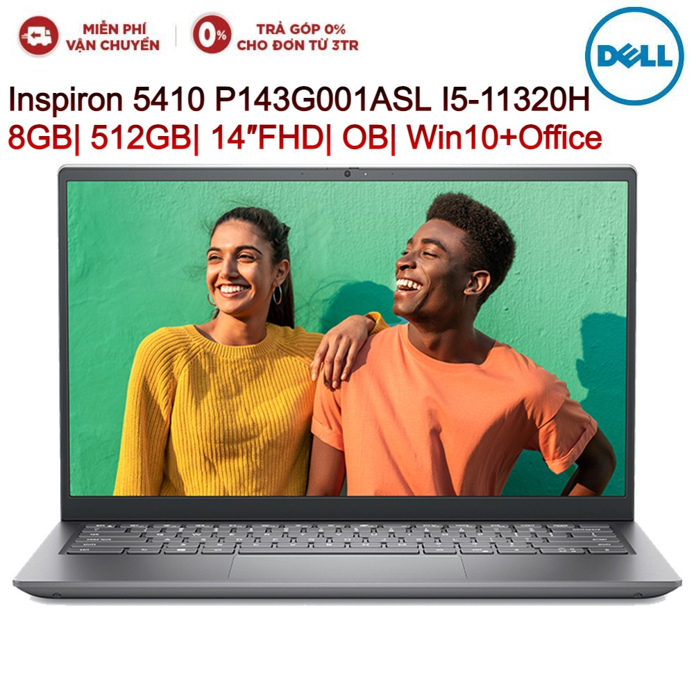 Laptop DELL Inspiron 5410 P143G001ASL I5-11320H| 8GB| 512GB| 14″FHD| OB| Win10+Office