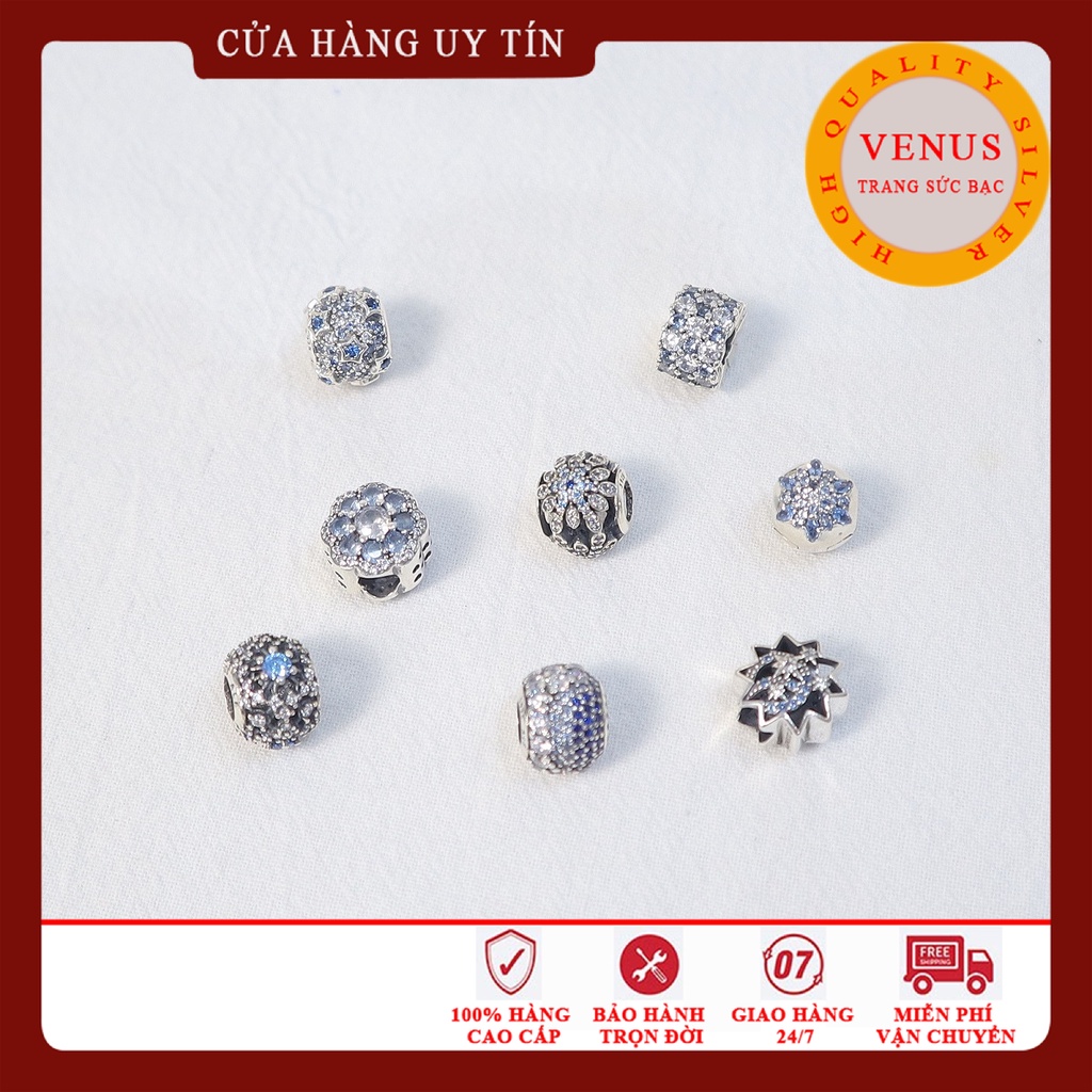 [Hàng cao cấp] Bộ sưu tập charm màu xanh nhạt- Trang sức bạc Venus