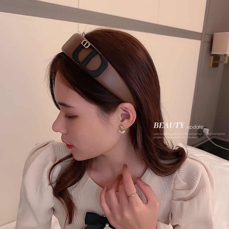 Băng Đô Cài Tóc, Bờm Tóc In Chữ Đơn Giản Phong Cách Hàn Quốc - K0053