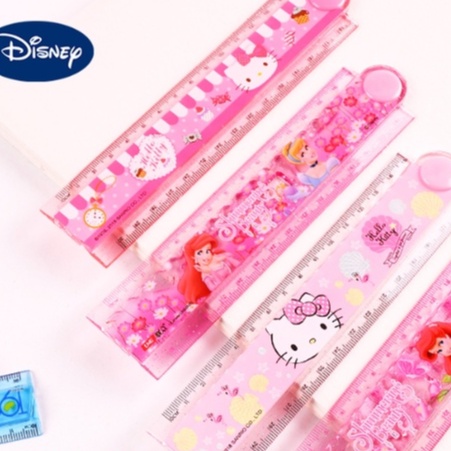 Thước Kẻ Hello Kitty Màu Hồng Dễ Thương - Thước Kẻ Gập 30cm