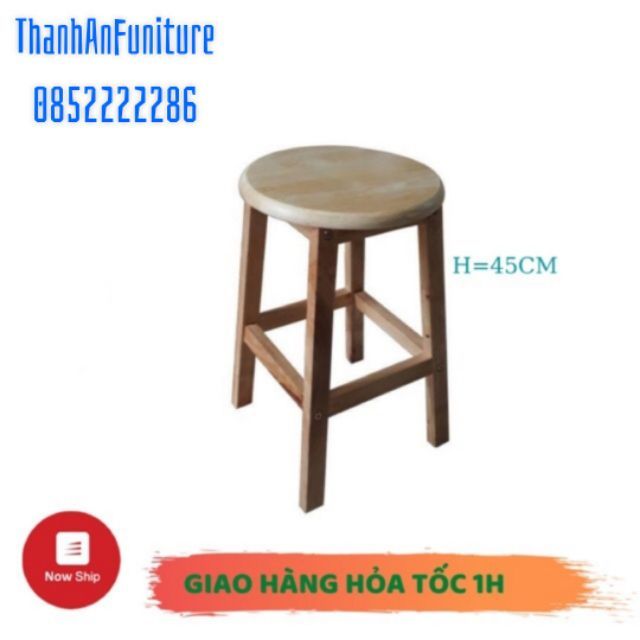 Ghế đôn gỗ cao 45cm