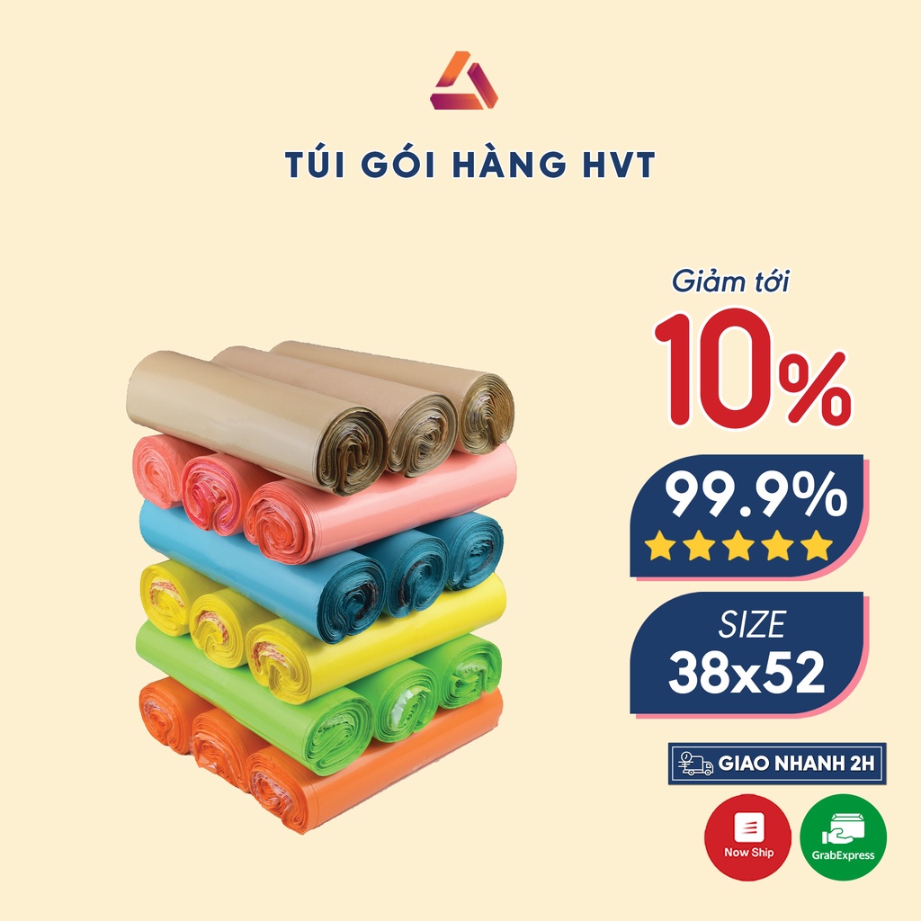 Túi gói hàng niêm phong NHUAHVT size 38*52cm cuộn 100 cái