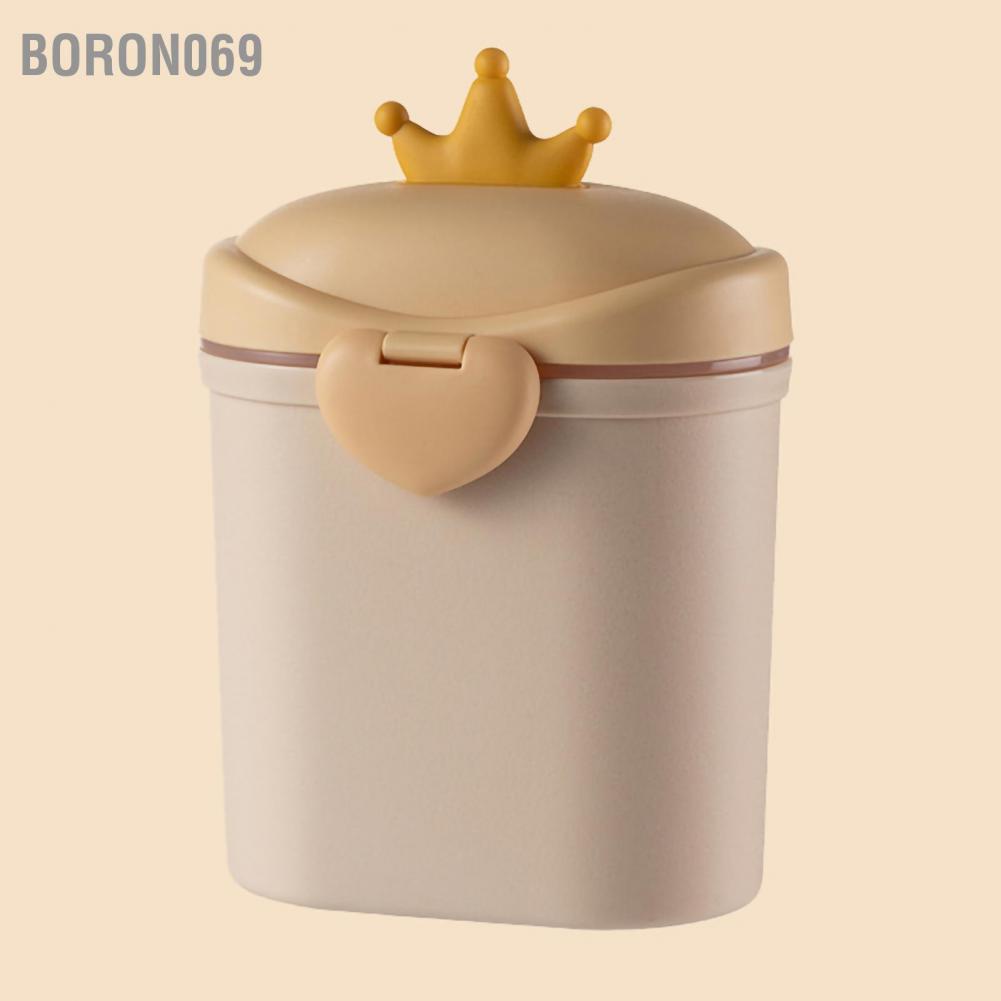 hộp sữa bột Hộp đựng sữa bột cho trẻ em Phim hoạt hình xách tay Vương miện đồ ăn nhẹ trái cây hai lớp Dung tích lớn Boron069