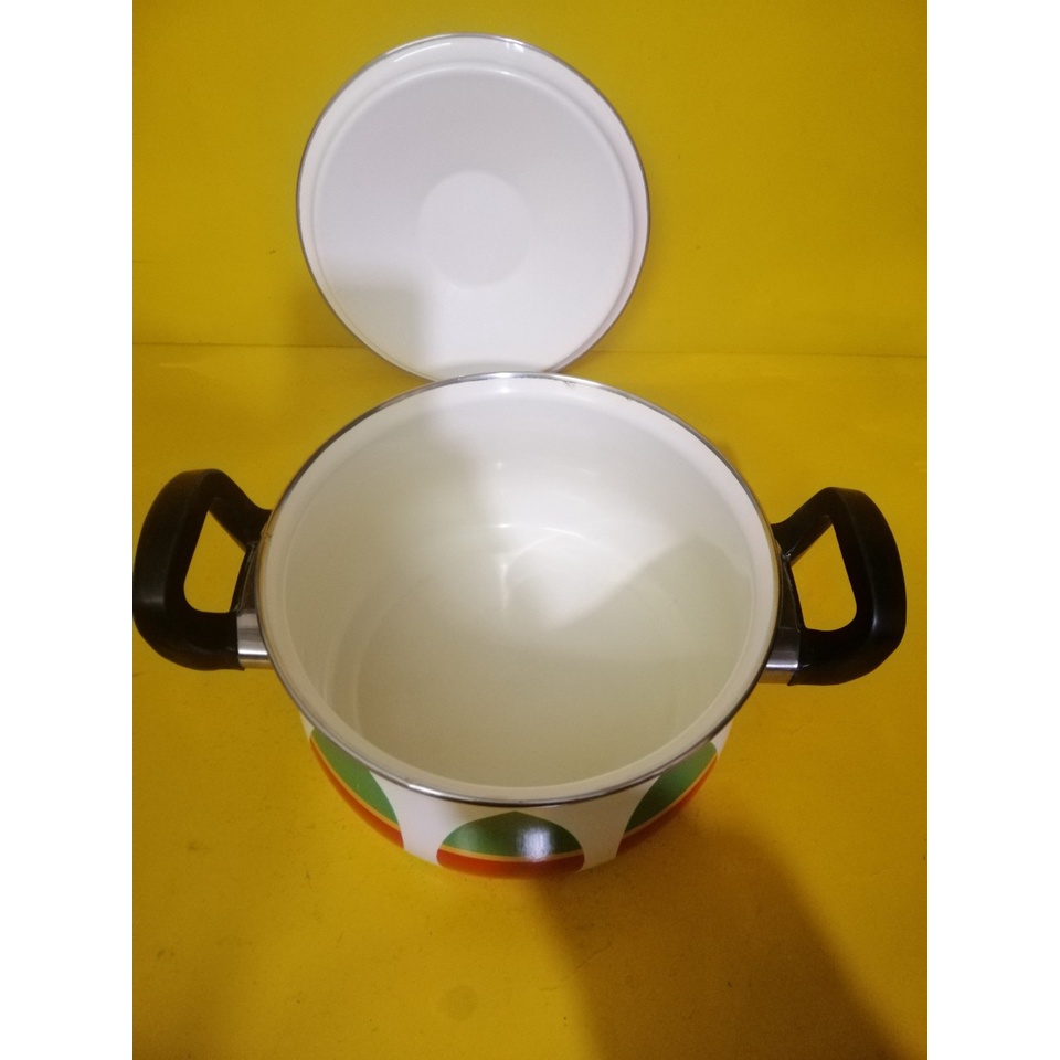 Nồi men nội địa Nhật, size 21.5cm, cao 12cm (mã 759), Dùng được bếp từ