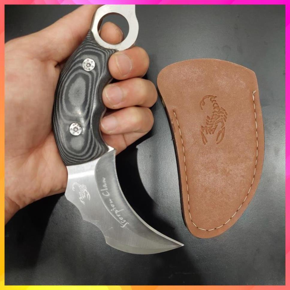Dao karambit fox có bao da cao cấp, dao phượt gọt hoa quả tiện lợi
