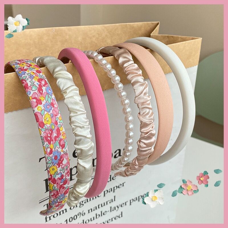 Set 8 Dây Buộc Tóc Đính Ngọc Trai Giả Thời Trang Cho Nữ