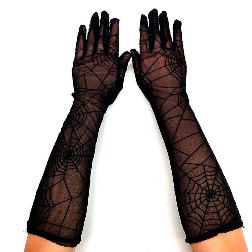 Găng Tay Lưới Xuyên Thấu Phong Cách Halloween Cho Nữ