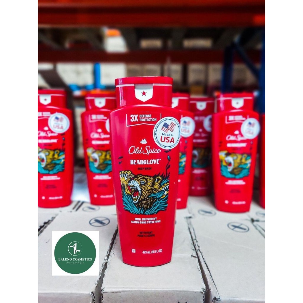 [USA] Sữa tắm nam Gel Old Spice 473ml Timber | Bearglove | Fiji | Wolfthorn | Pure Sport | Tắm gội 2in1 532ml - Mỹ