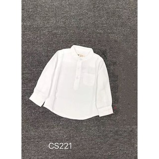 Áo sơ mi trắng Jsluck cổ tàu 6m - 8y
