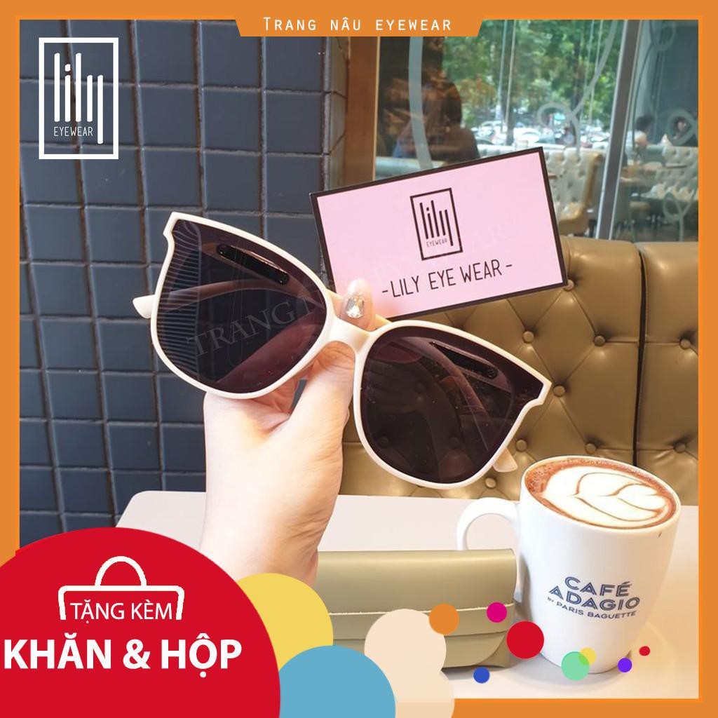 [SIÊU SALE] Gọng Kính Mát Nữ Bản To Thời Trang Nhiều Màu 9107 - Kính Râm Nữ Chính Hãng Trang nâu Eyewear